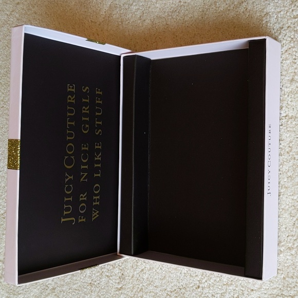 Vintage Boxed Juicy Couture Wristlet, Navy Blue with Gold Polka Dots - Picture 9 of 11